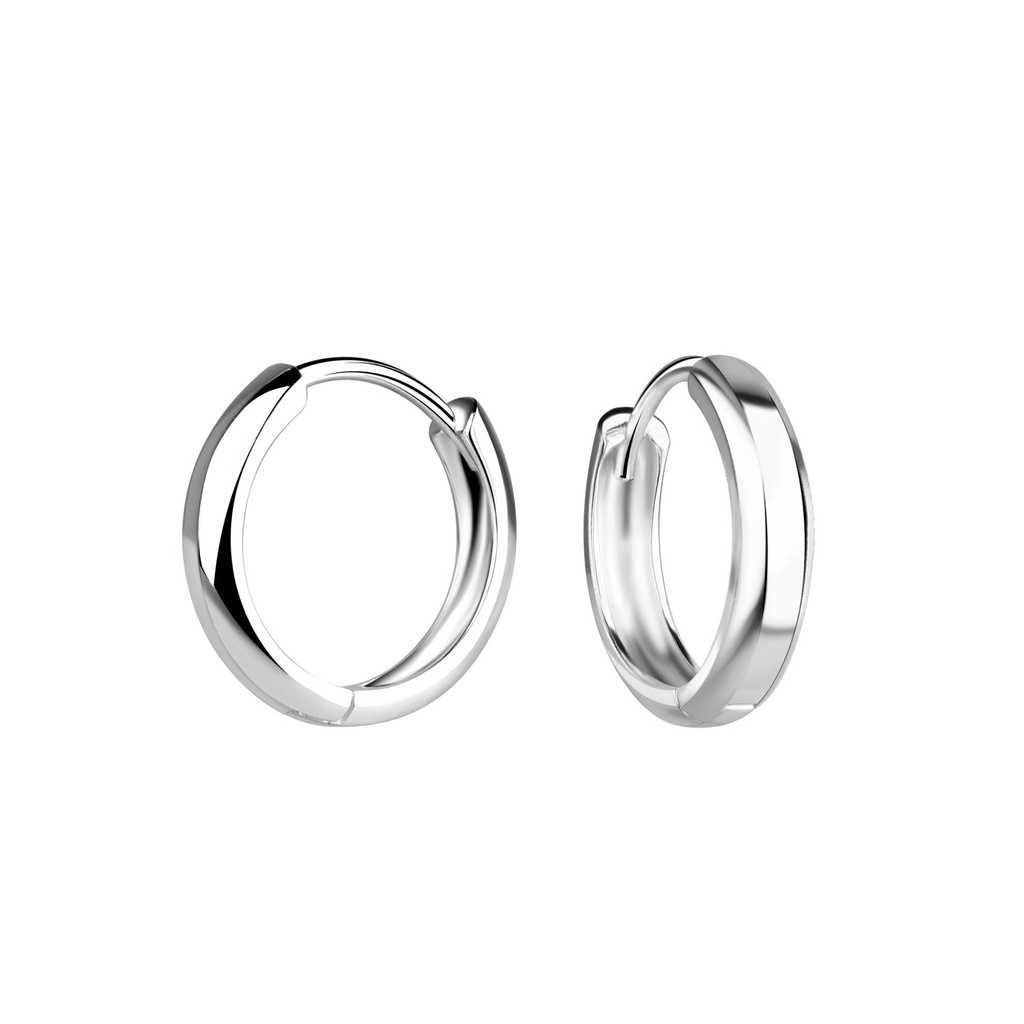 [10027363] 13mm Silver Huggie Earrings