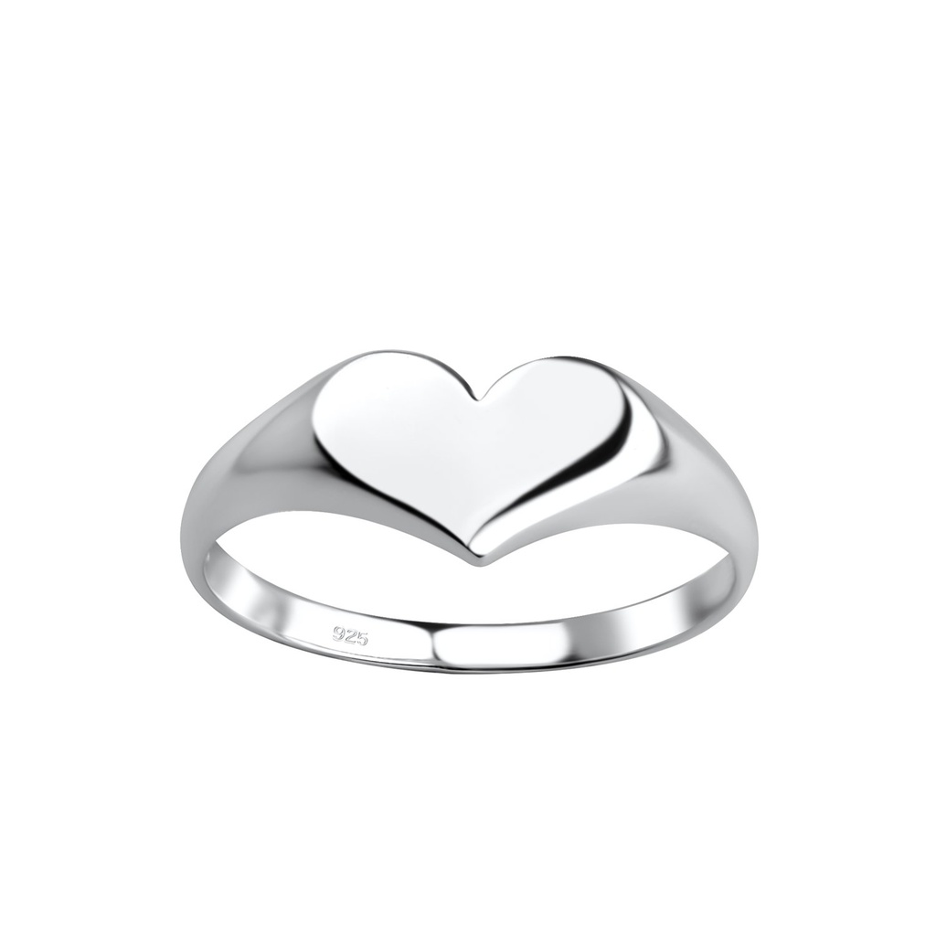 [10029752] Bague cœur en argent (EU 49 / US 5)