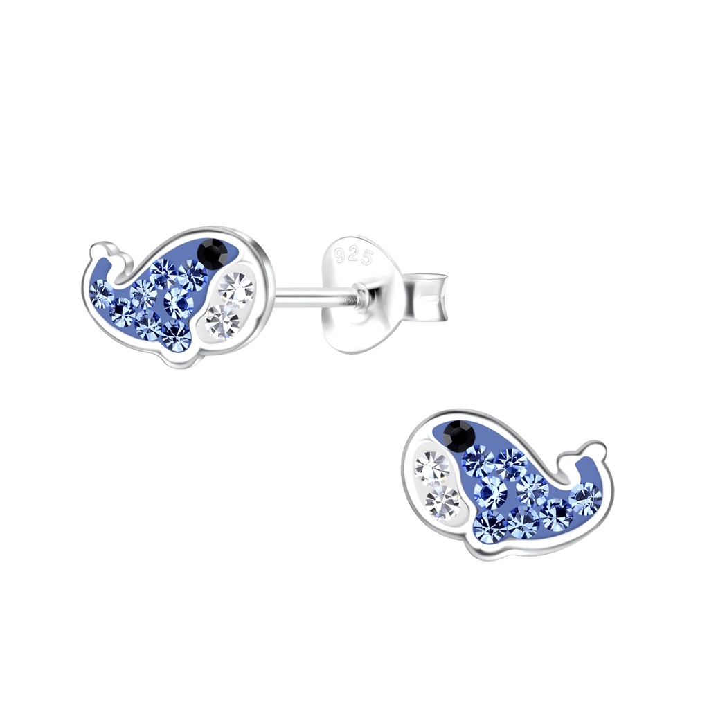 Puces d'oreilles baleine en argent