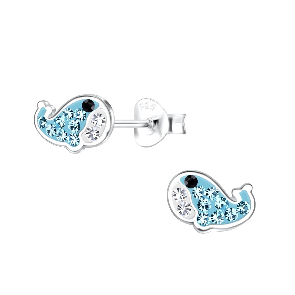 Puces d'oreilles baleine en argent