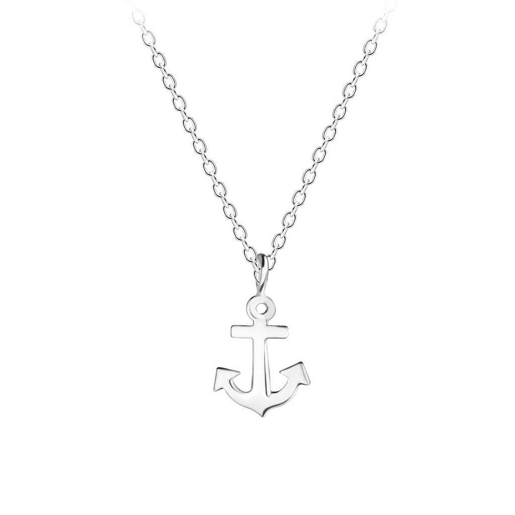 Collier ancre en argent