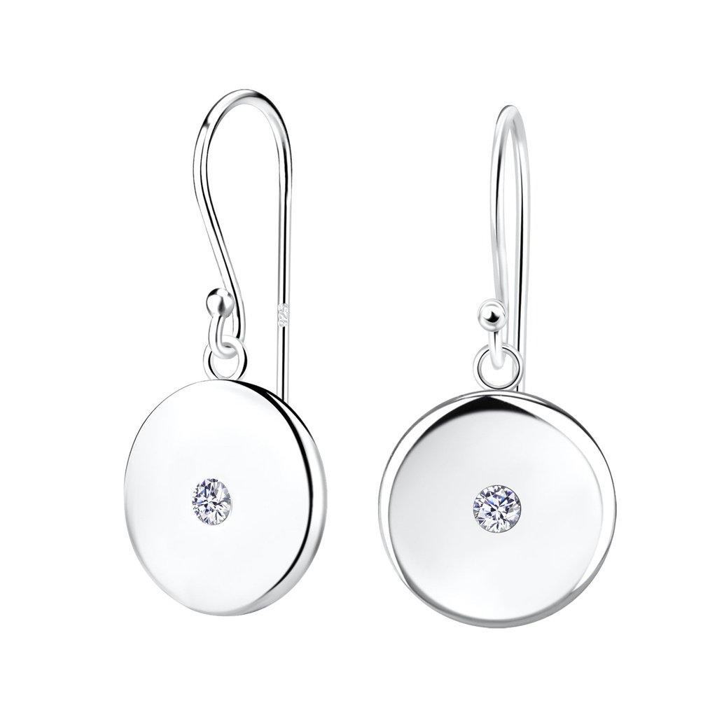 [10022828] Silver Round Earrings