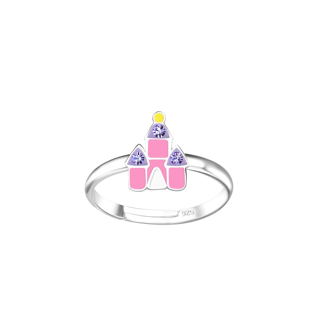[10028322] Silver Castle Adjustable Ring