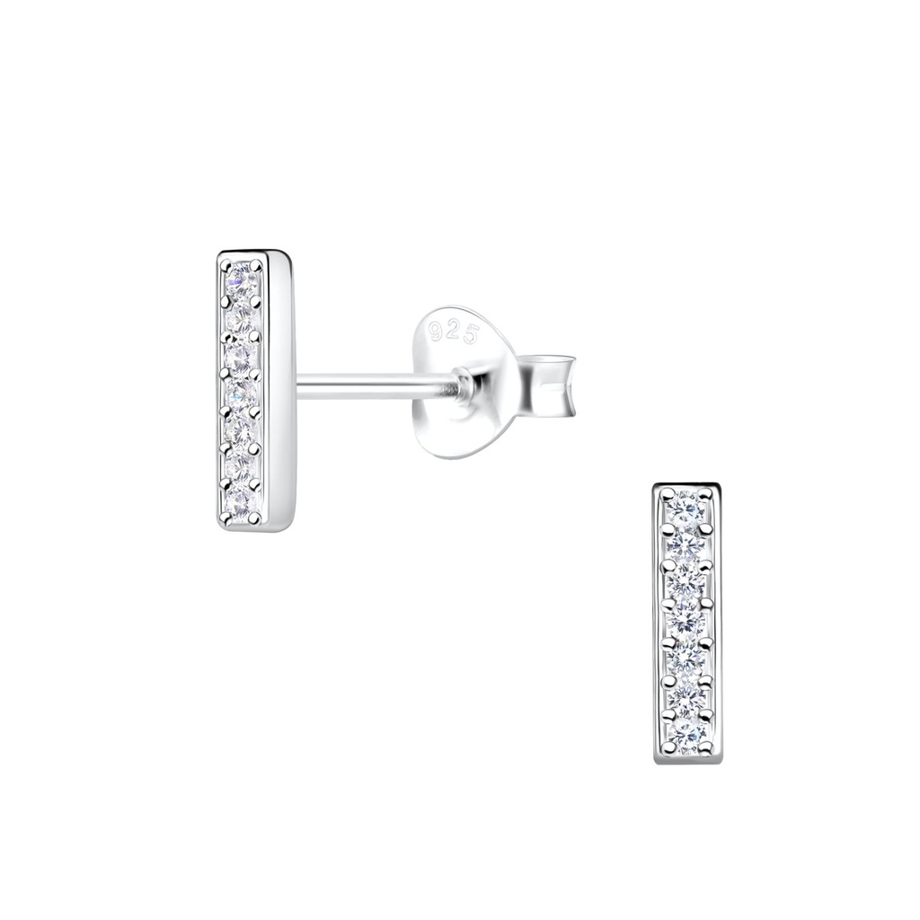 Puces d'oreilles barre en argent