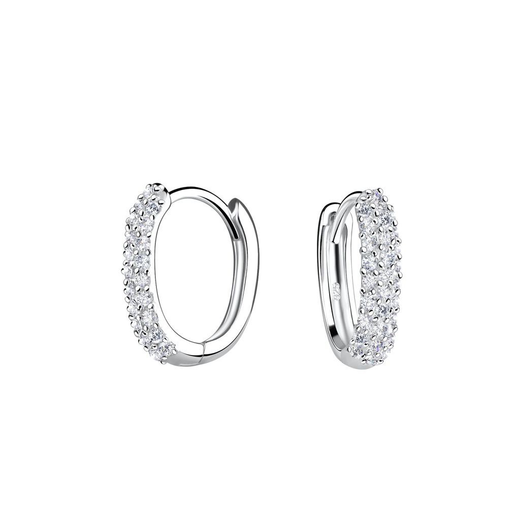 [10028112] 12mm Silver Huggie Earrings