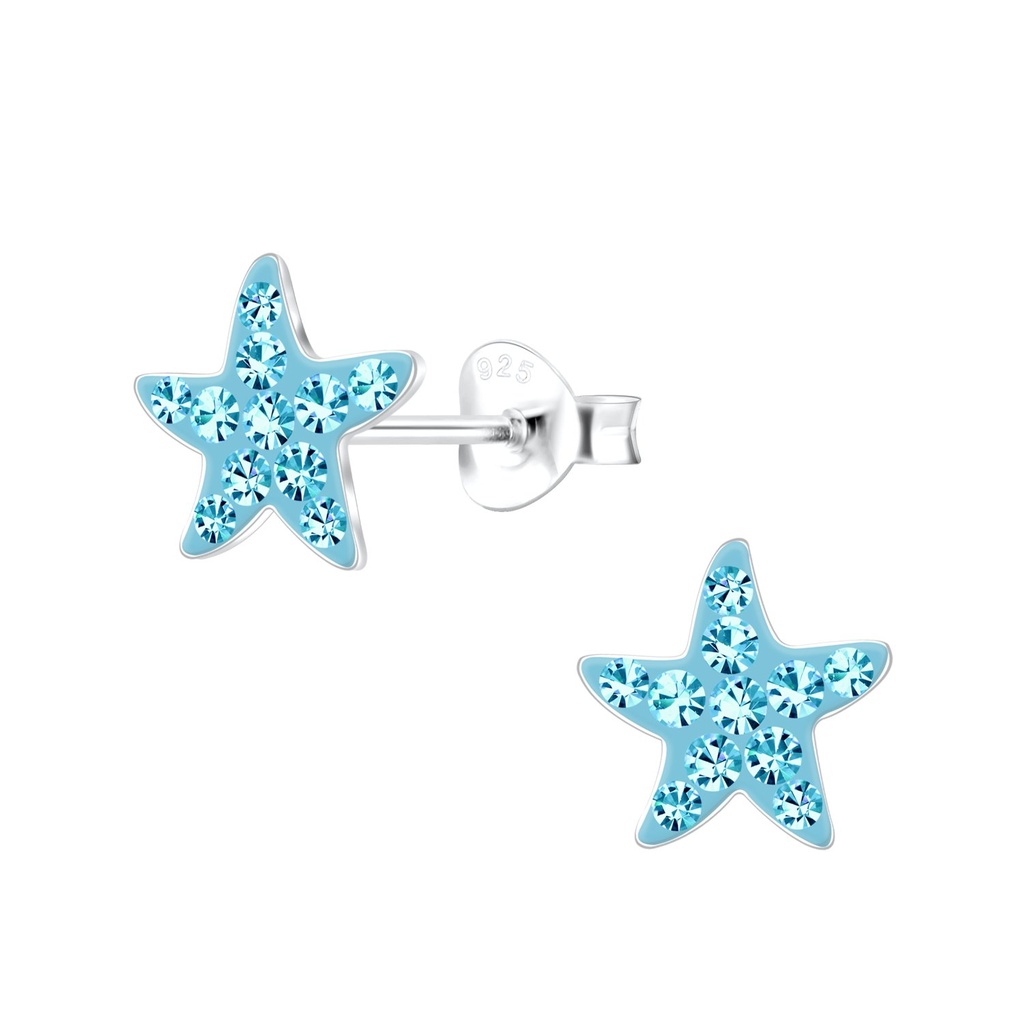 Silver Starfish Stud Earrings