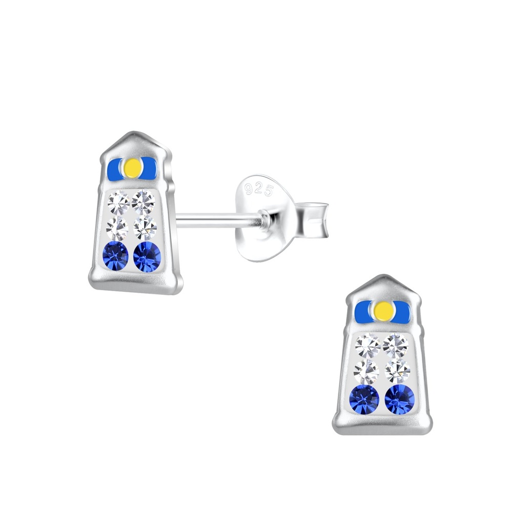 Puces d'oreilles phare en argent