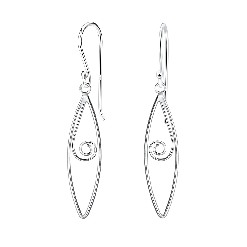 Boucles d'oreilles spirale en argent
