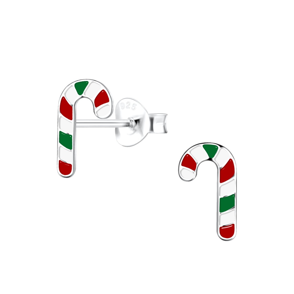 Puces d'oreilles sucre d'orge en argent
