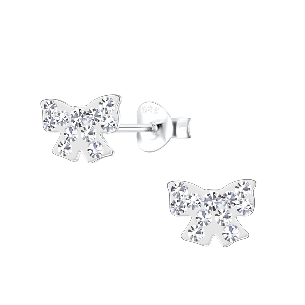 Puces d'oreilles nœud en argent