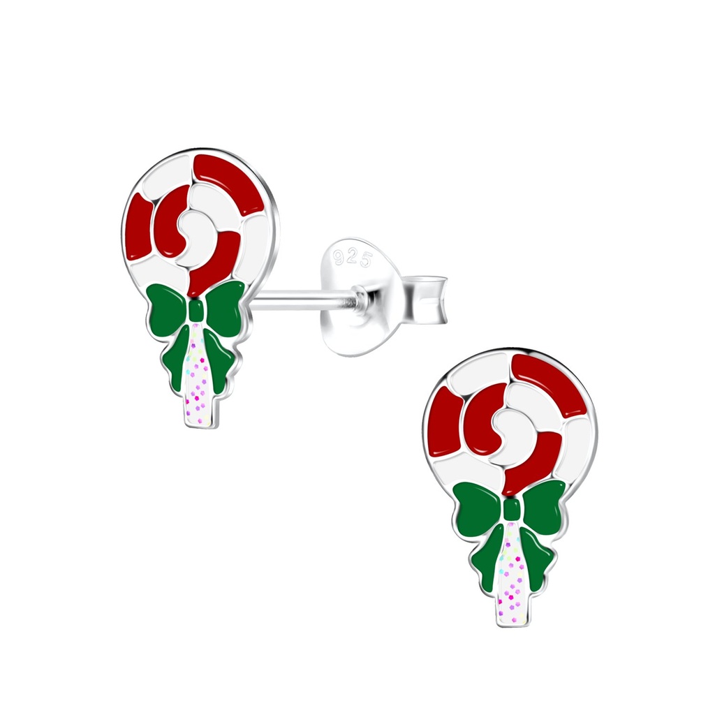 Silver Lollipop Stud Earrings