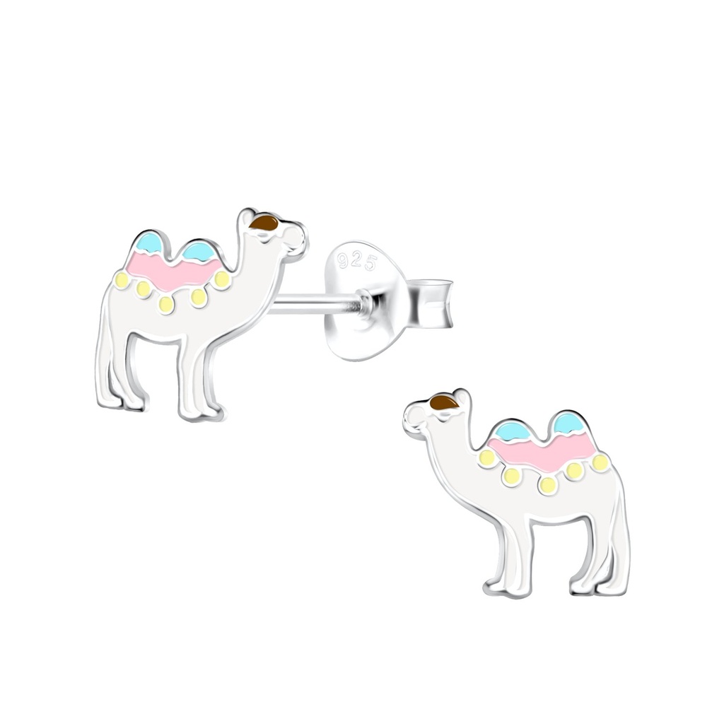 Puces d'oreilles chameau en argent