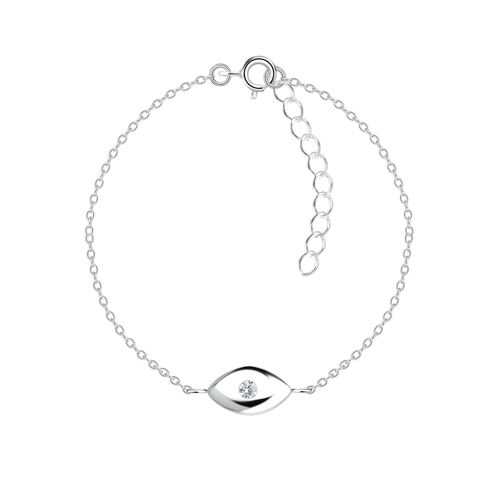 Bracelet œil protecteur en argent