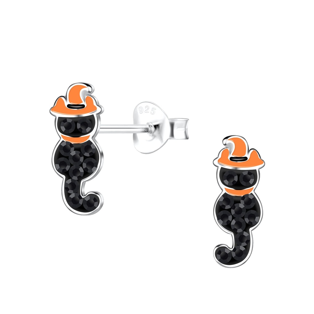 Puces d'oreilles chat en argent