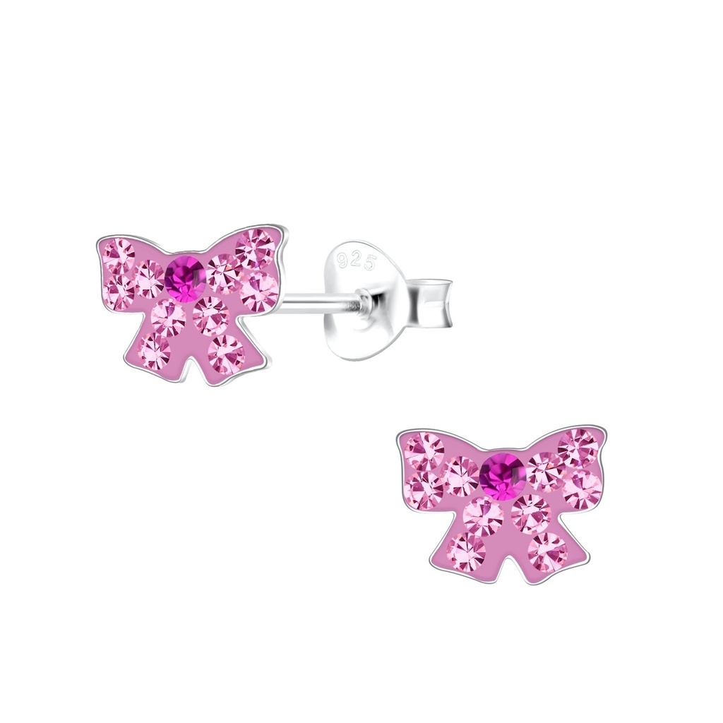 Puces d'oreilles nœud en argent