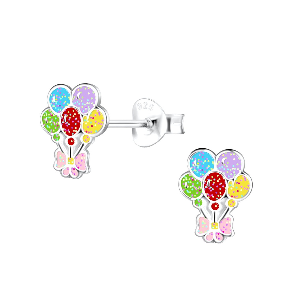 Puces d'oreilles ballon en argent