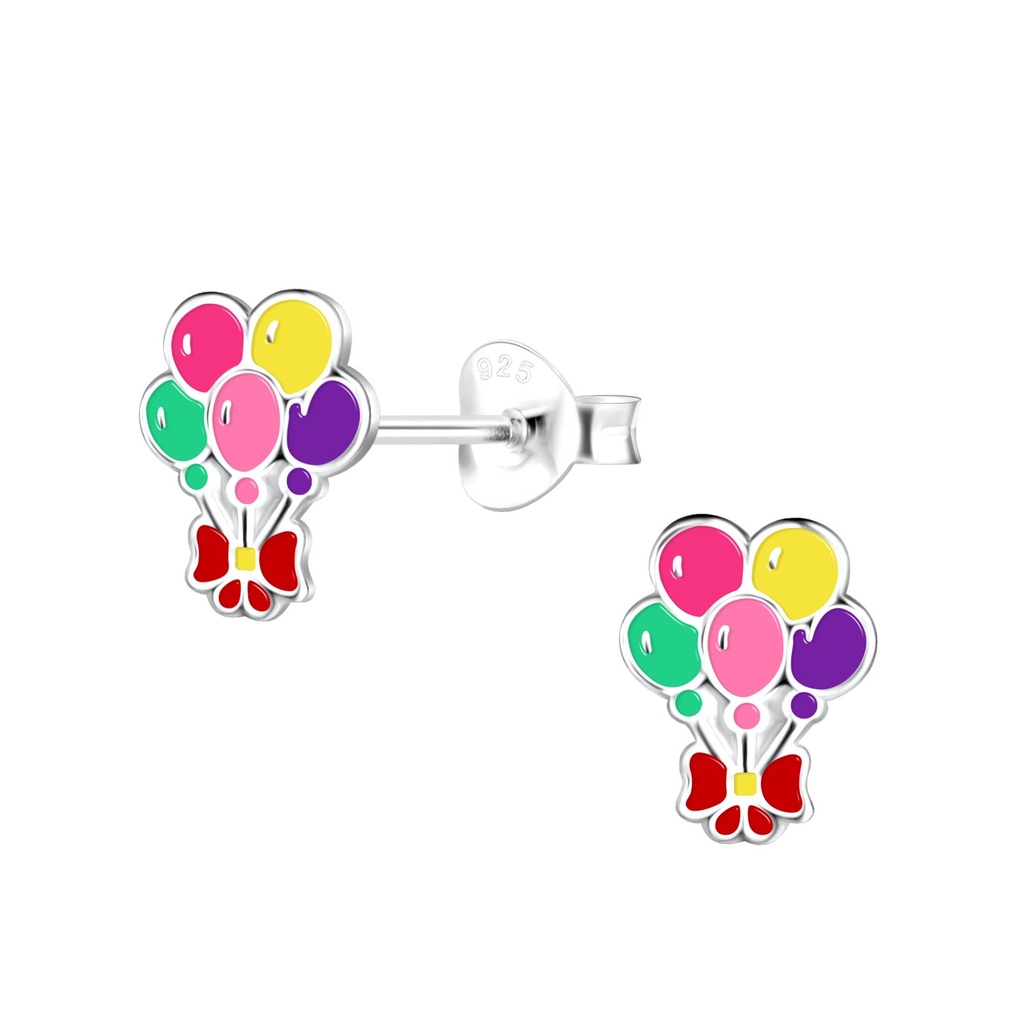 Puces d'oreilles ballon en argent