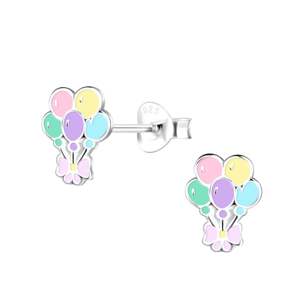 Silver Balloon Stud Earrings