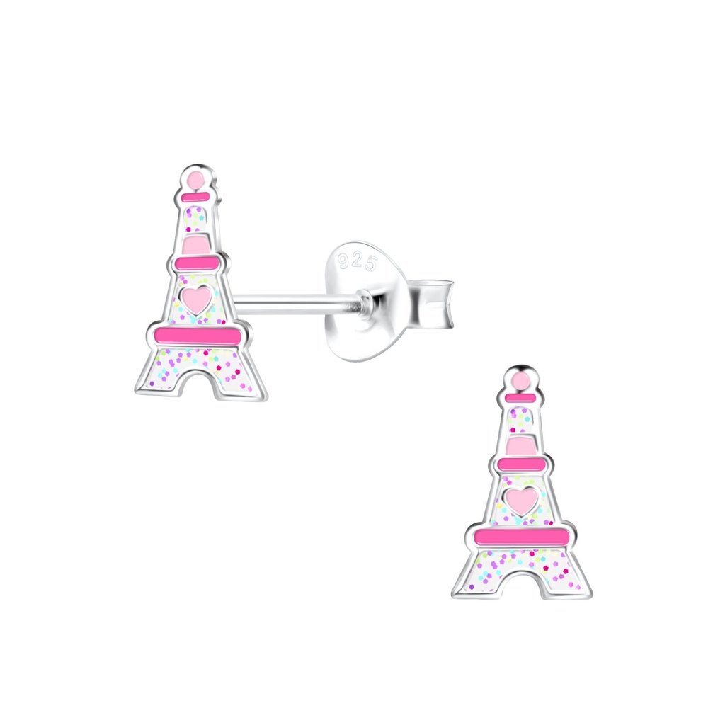 Puces d'oreilles tour Eiffel en argent