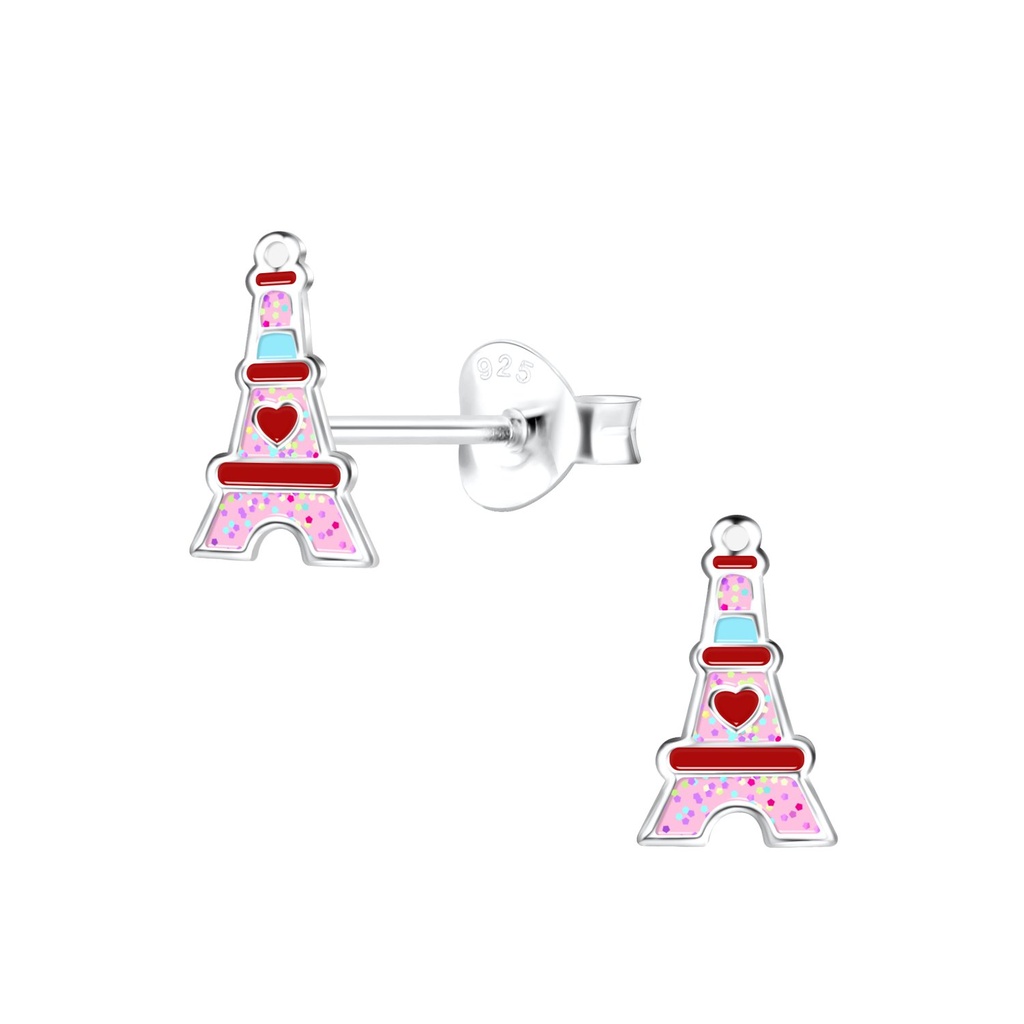 Puces d'oreilles tour Eiffel en argent