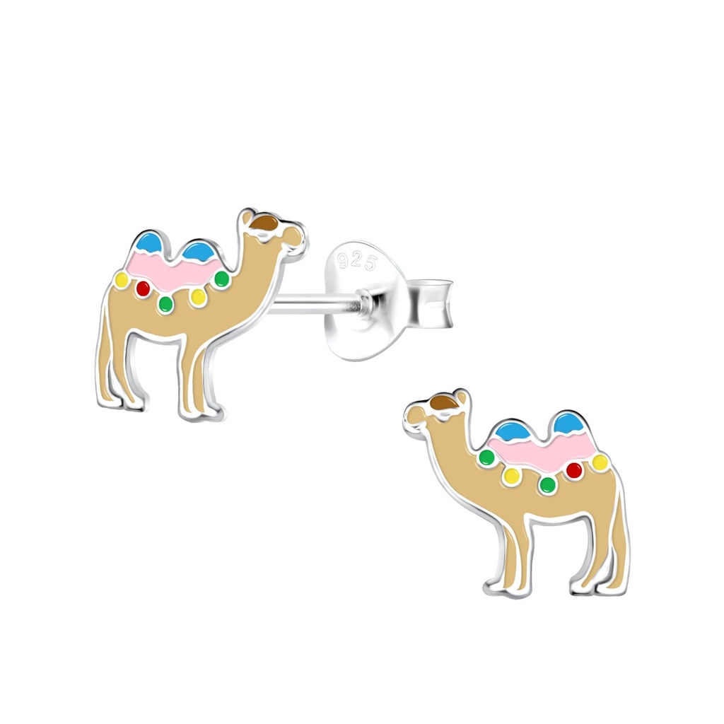 Silver Camel Stud Earrings