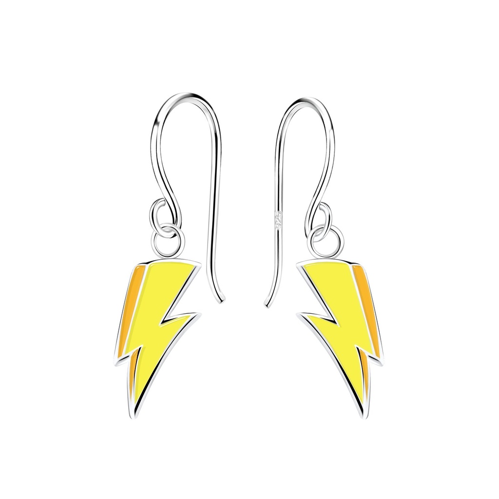 Silver Lightning Bolt Earrings