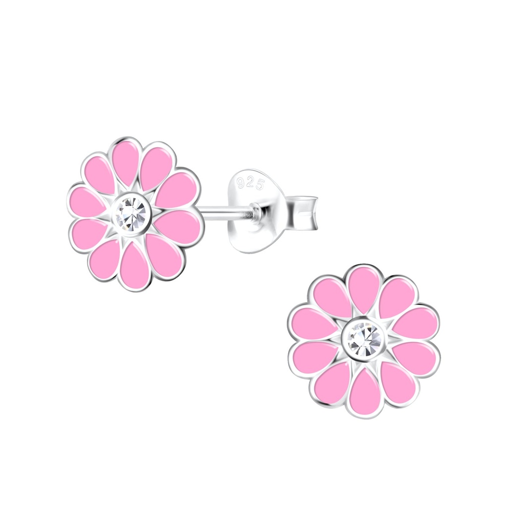 Silver Flower Stud Earrings