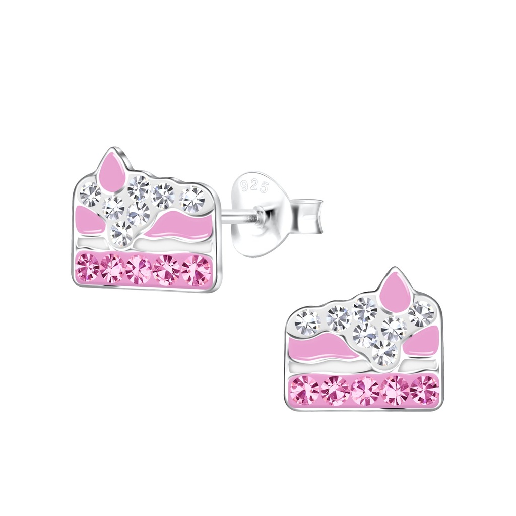 [10028289] Puces d'oreilles gâteau en argent