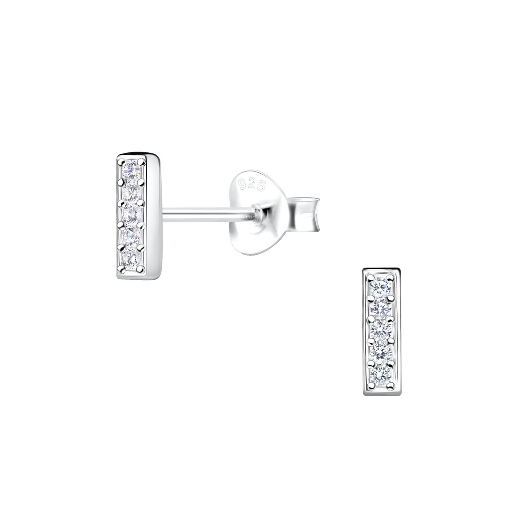 [10027858] Puces d'oreilles barre en argent