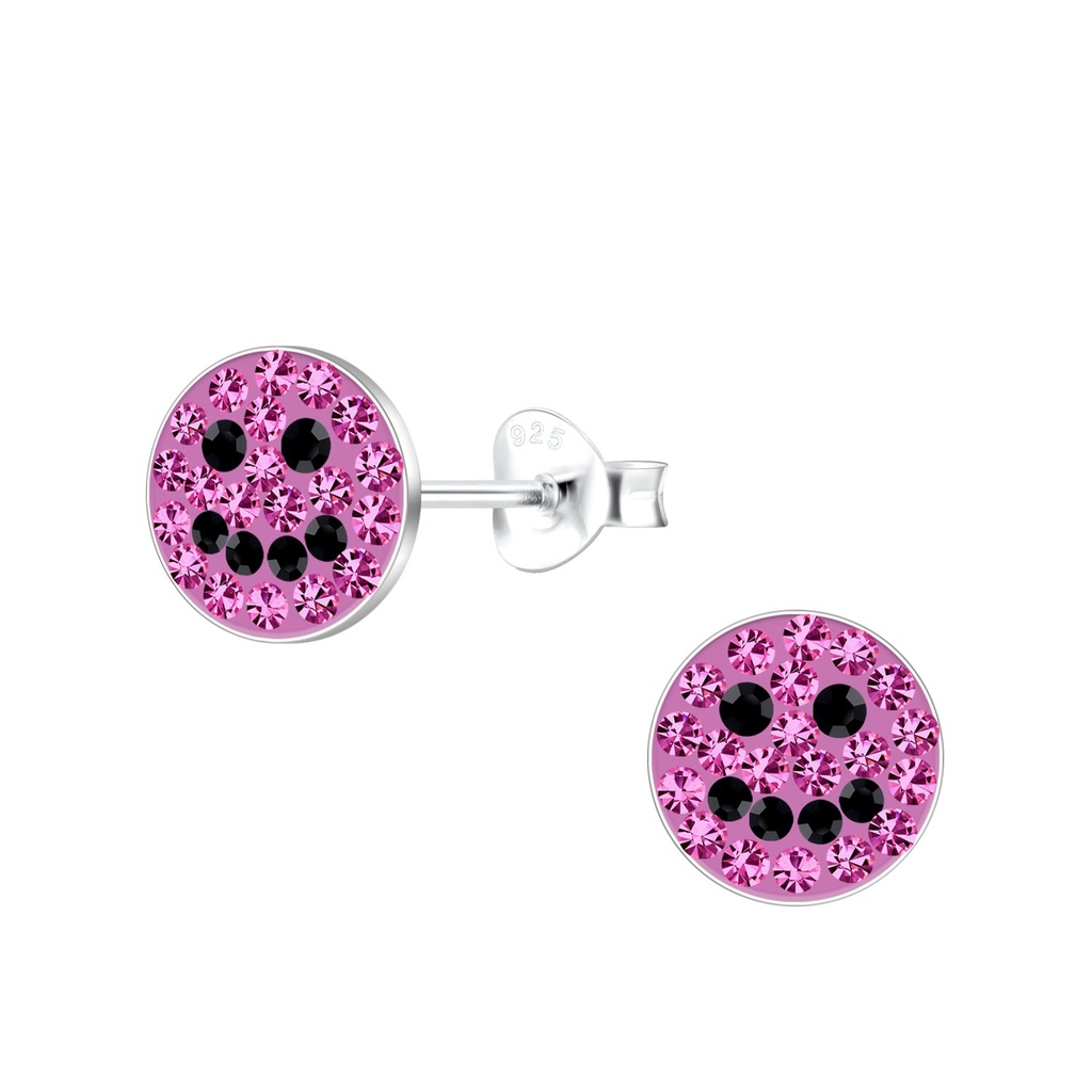 Puces d'oreilles smiley en argent
