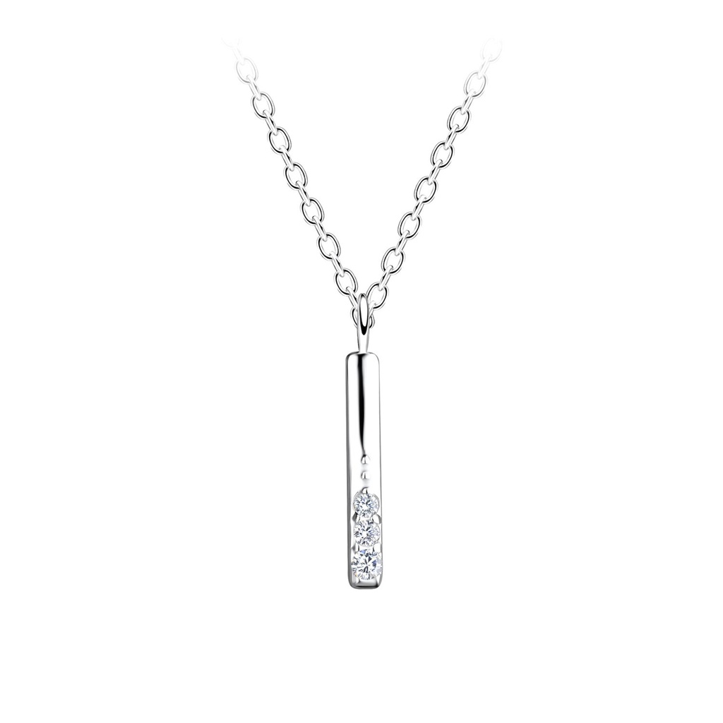 Collier lettre I en argent