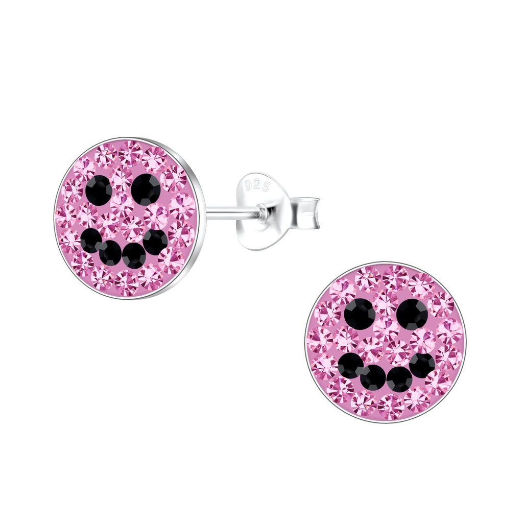 Puces d'oreilles smiley en argent