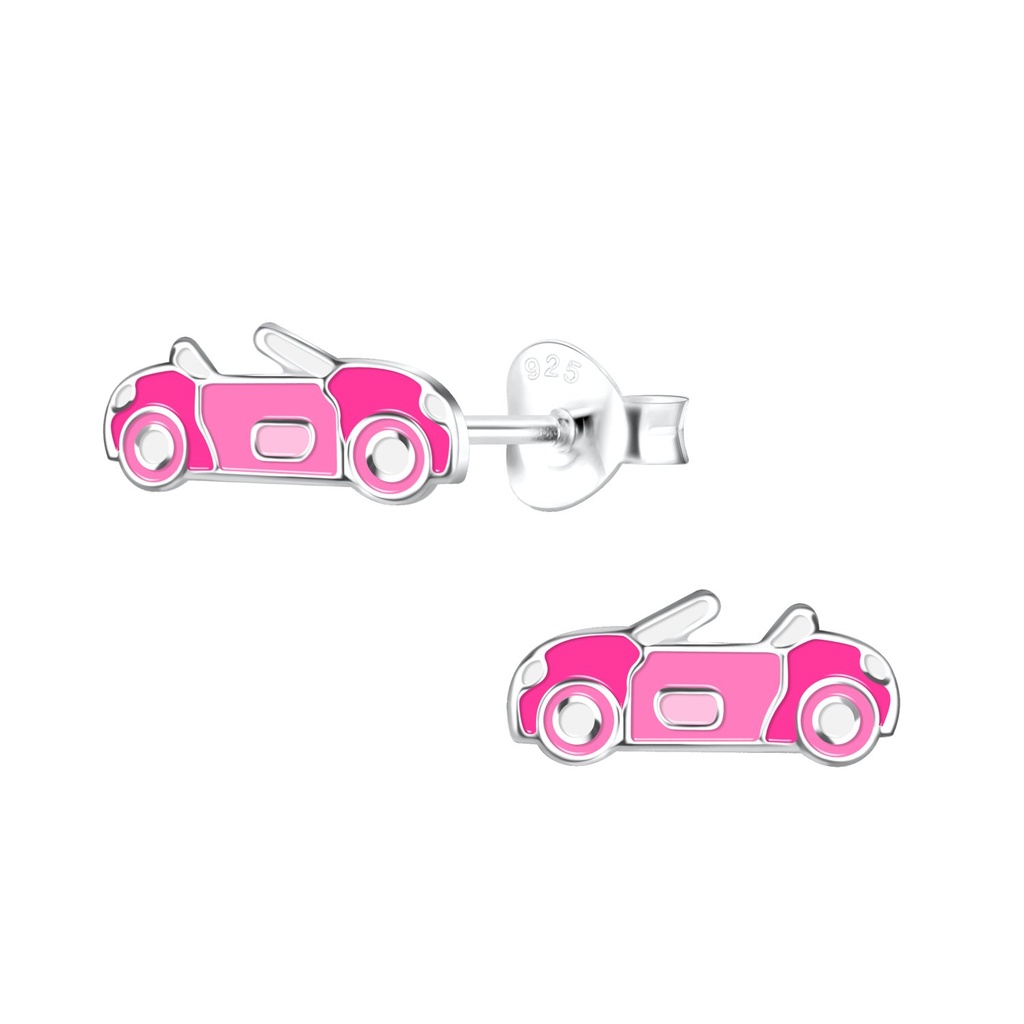 [10027895] Silver Car Stud Earrings