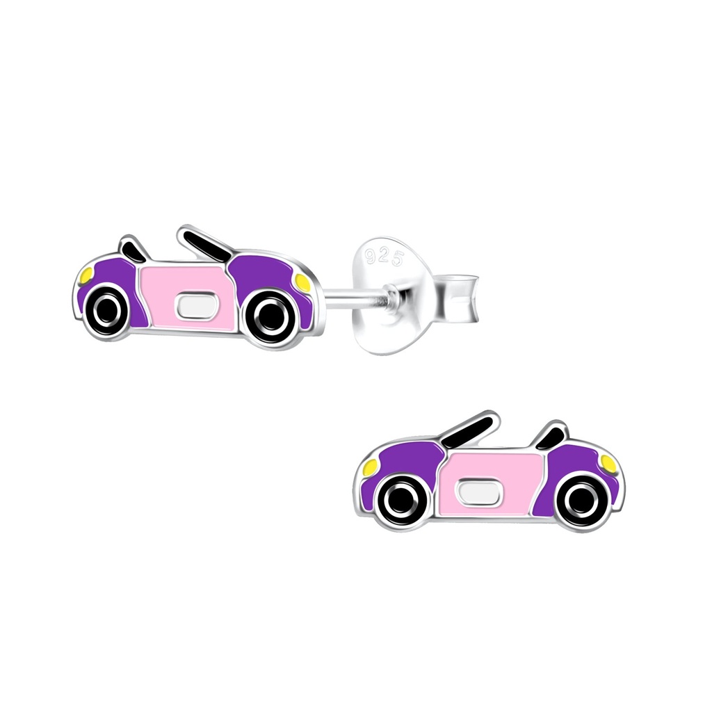 Silver Car Stud Earrings