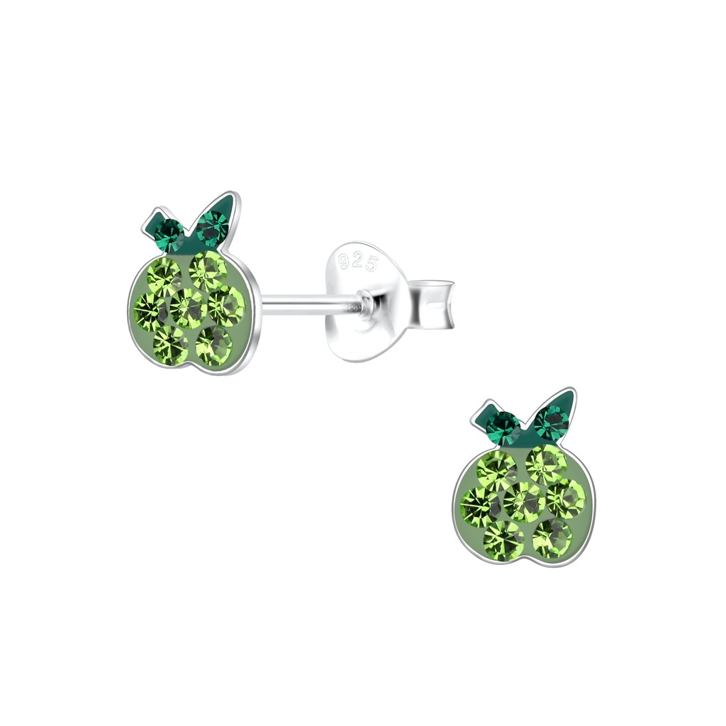 [10028628] Puces d'oreilles pomme en argent