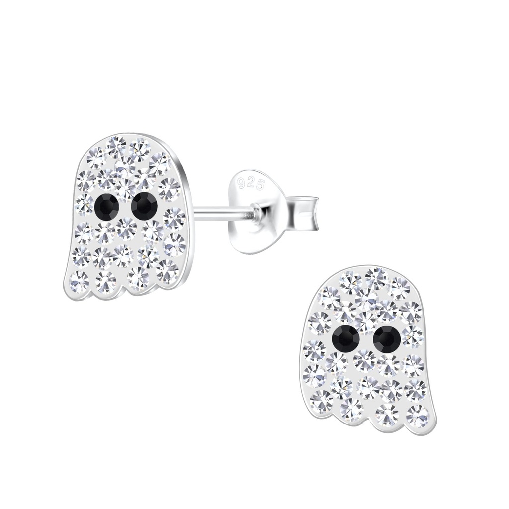Puces d'oreilles fantôme en argent