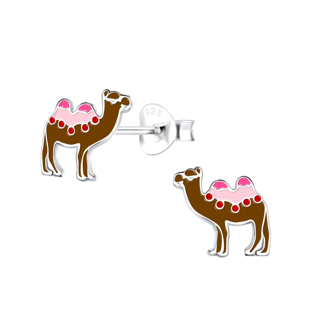 Silver Camel Stud Earrings