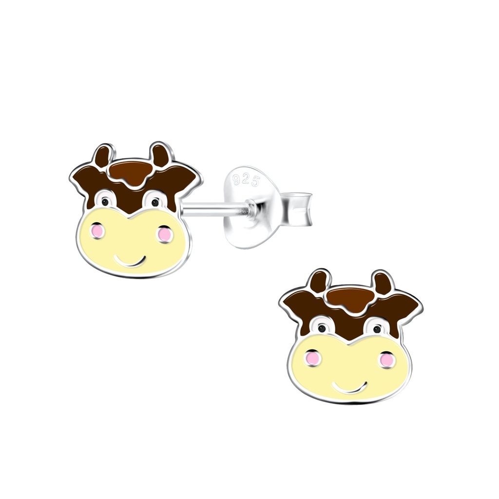 Puces d'oreilles vache en argent