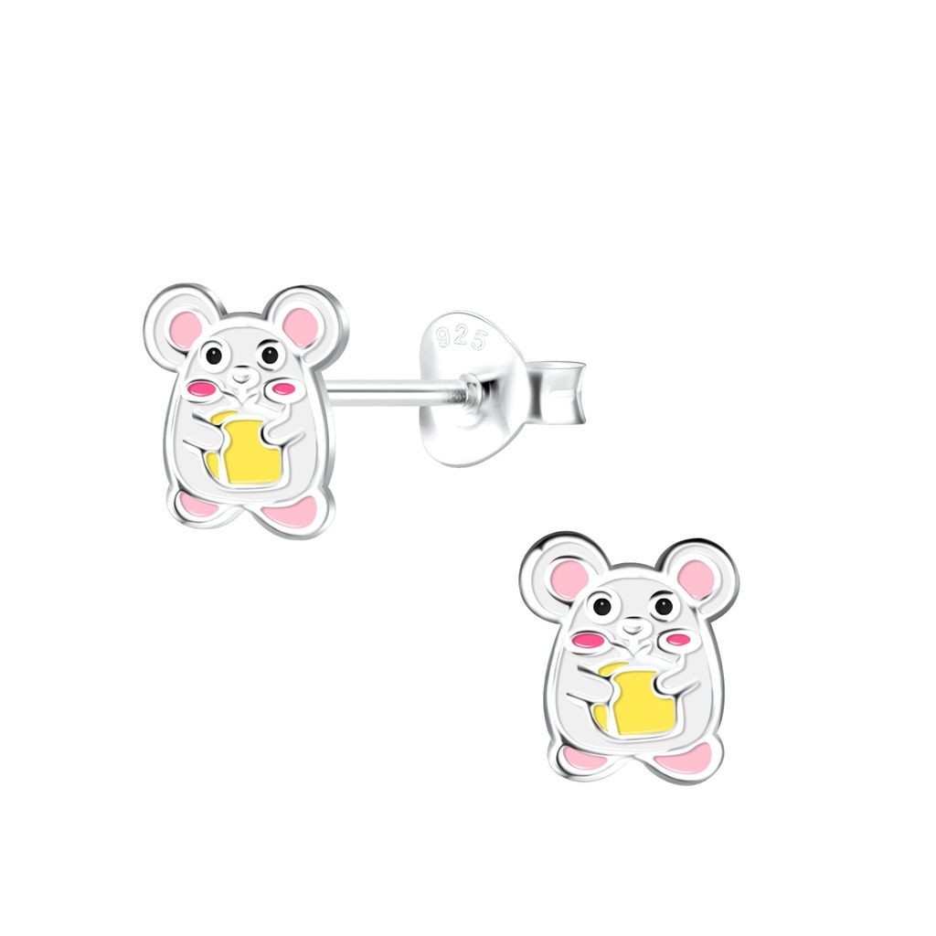 Silver Hamster Stud Earrings