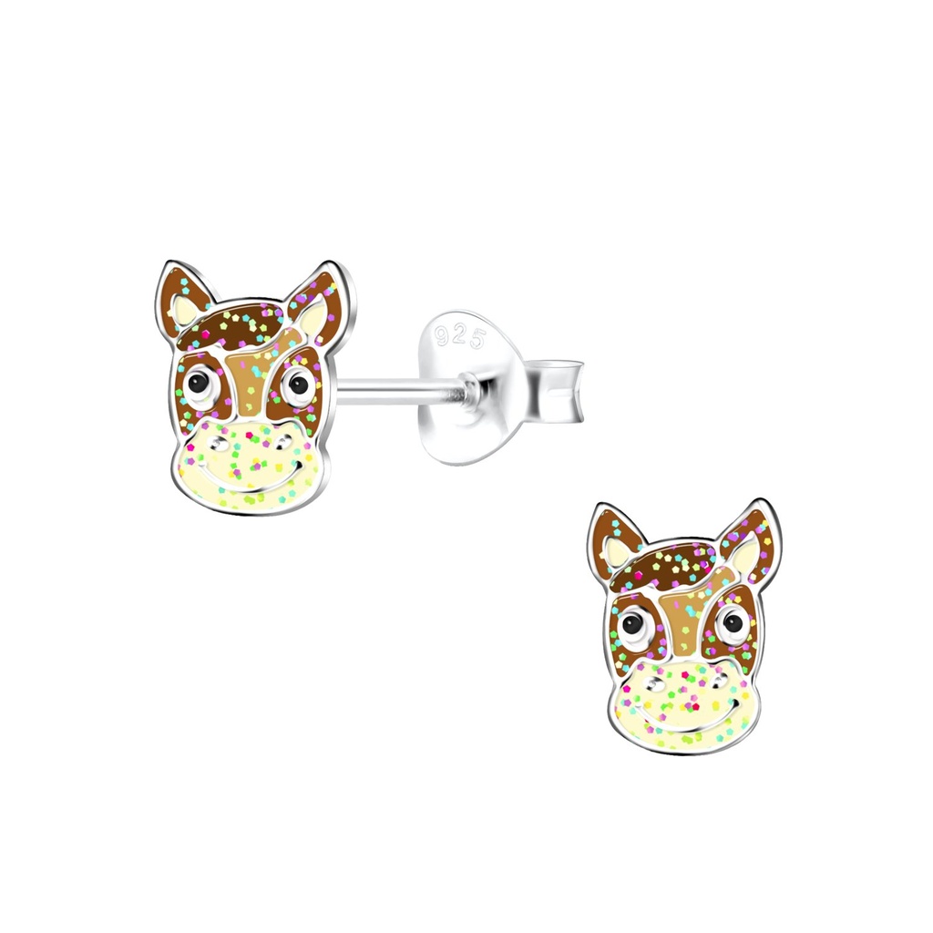 Puces d'oreilles cheval en argent