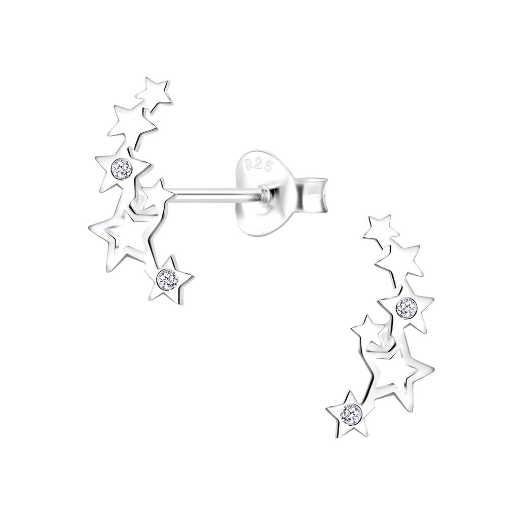 [10014924] Silver Star Stud Earrings