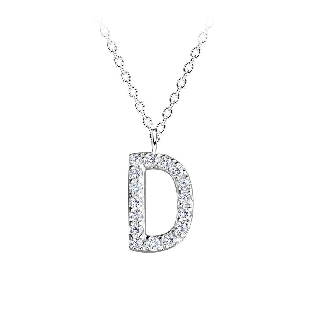 Silver Letter D Necklace