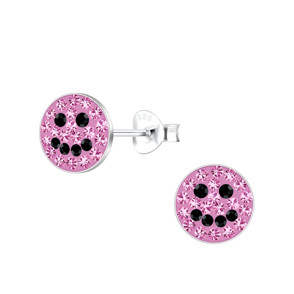 Puces d'oreilles smiley en argent