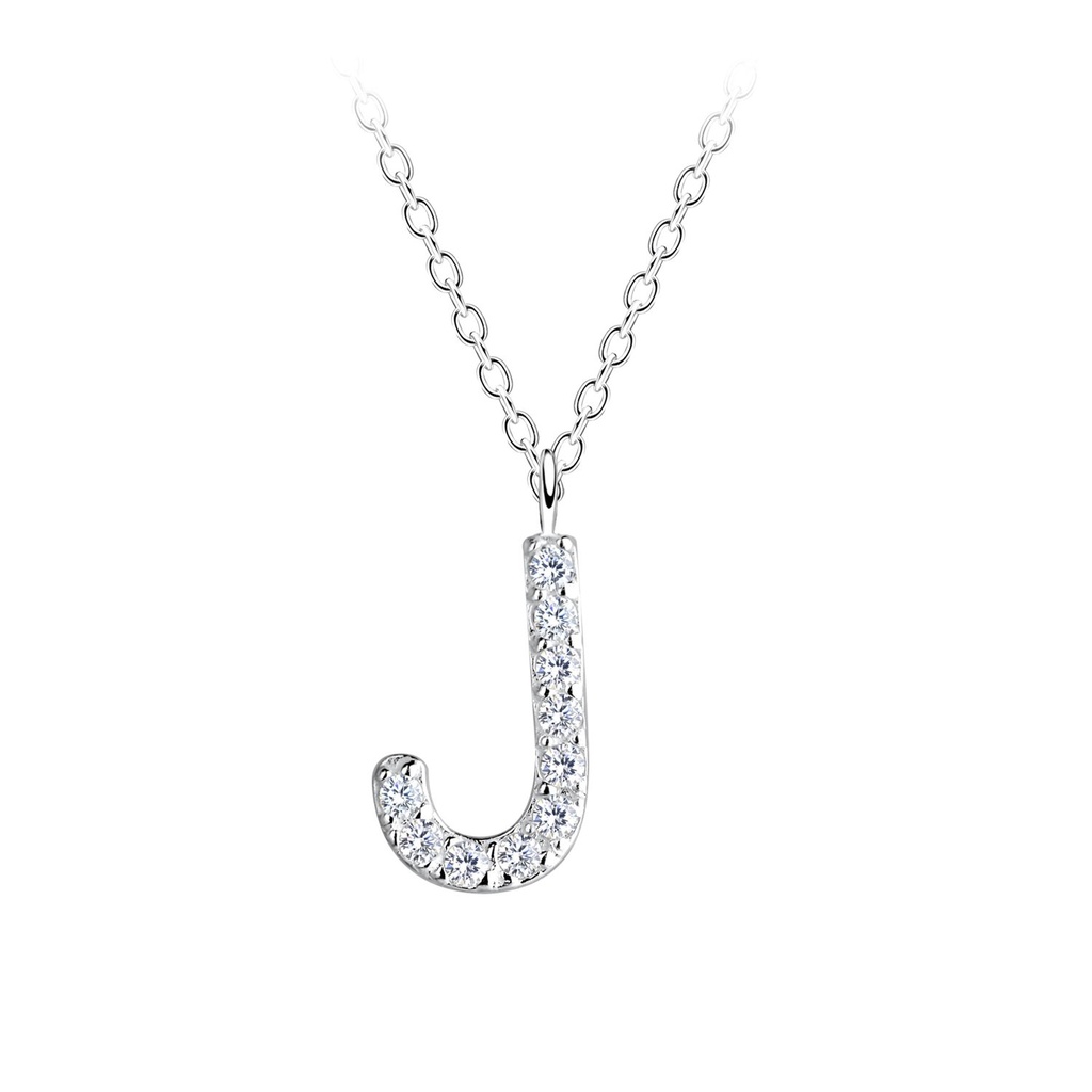 [10028388] Silver Letter J Necklace