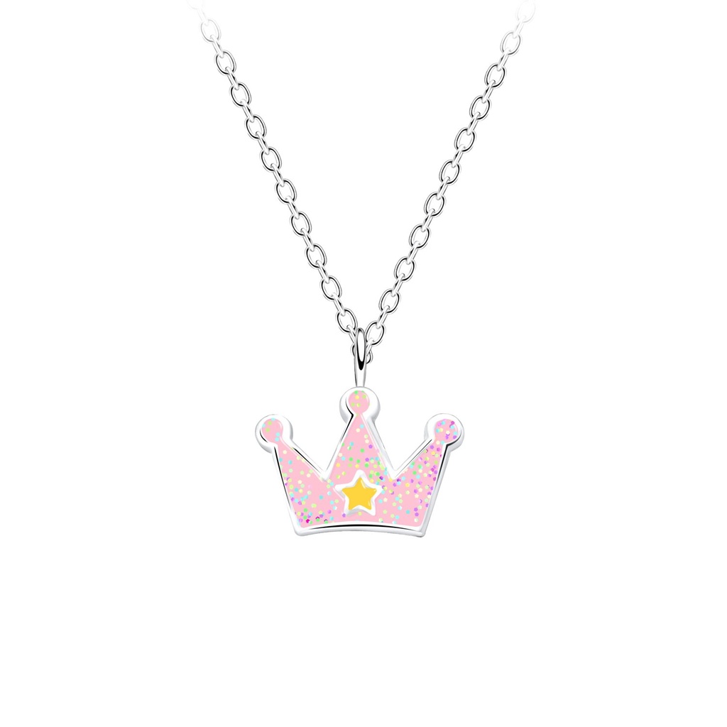 Silver Crown Necklace