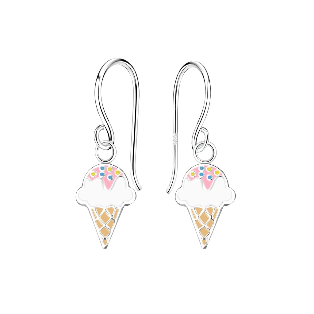 Silver Ice Cream Earrings
