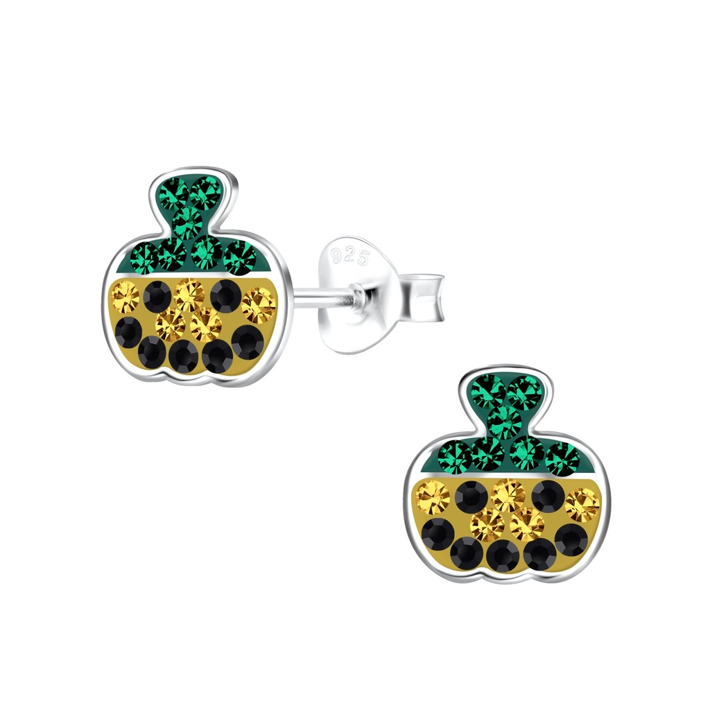 Puces d'oreilles citrouille en argent