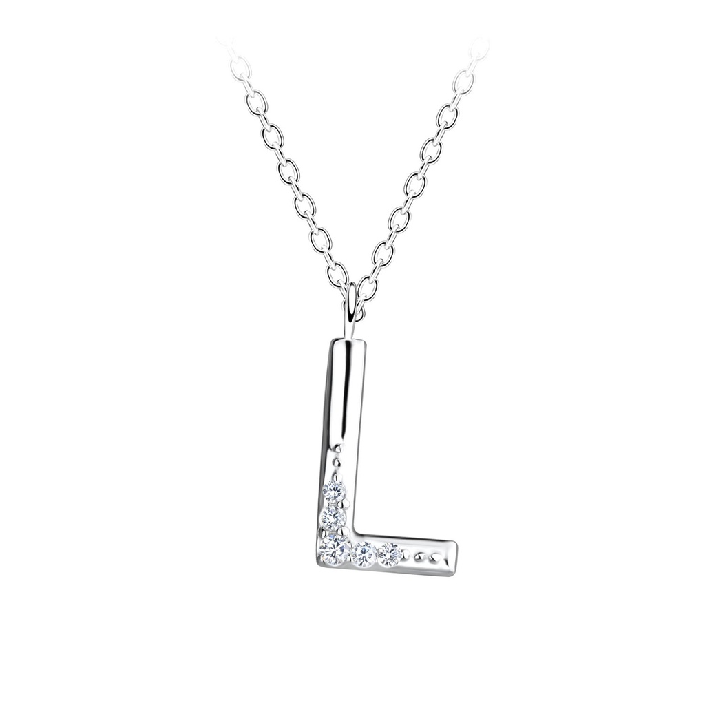 Silver Letter L Necklace
