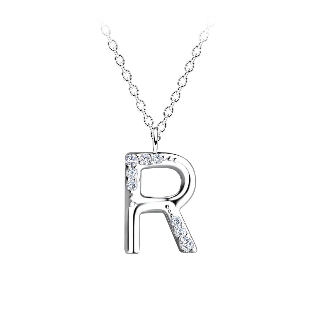 Silver Letter R Necklace
