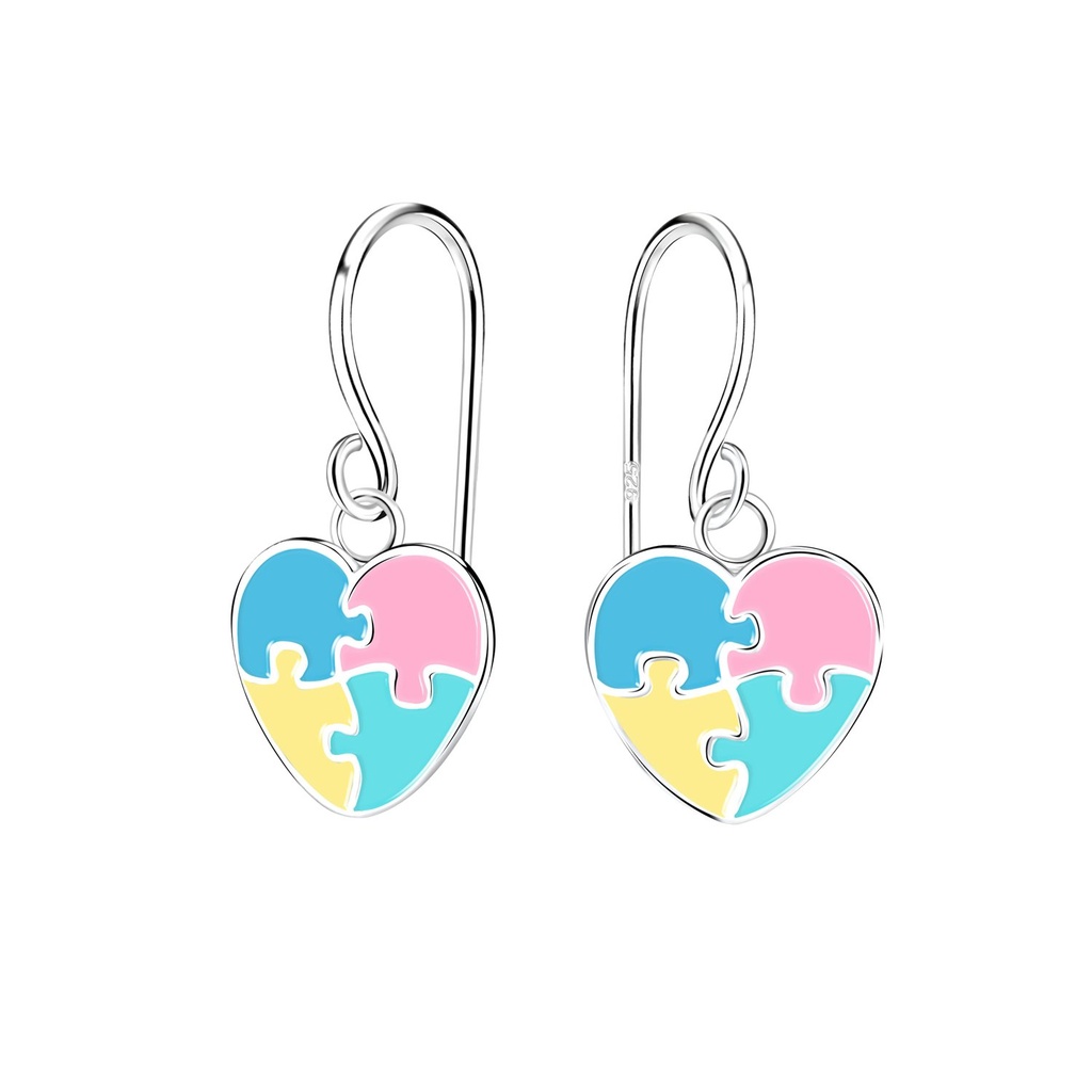 Boucles d'oreilles cœur en argent